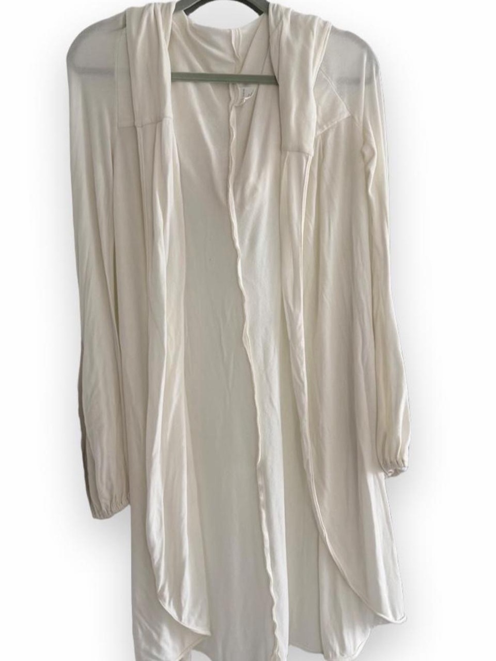 Women’s Cream Lightweight Hooded Lounge Cardigan